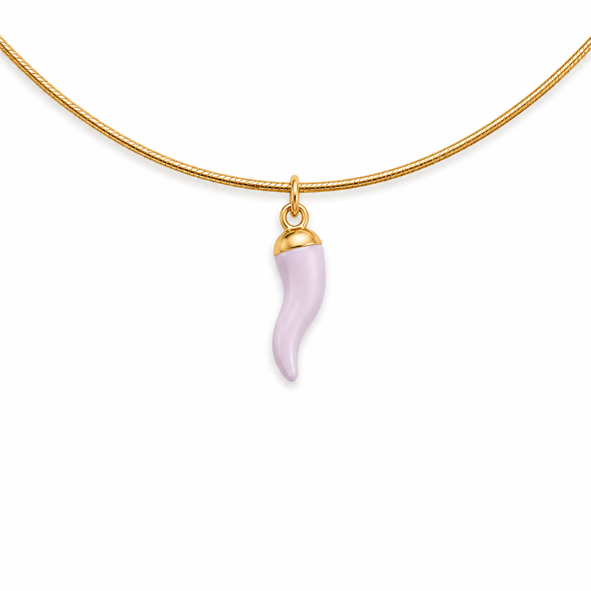 Pink corno necklace