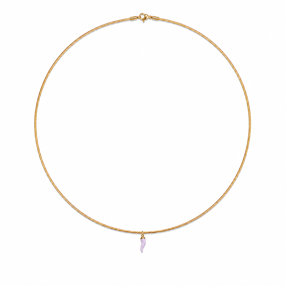 Pink corno necklace